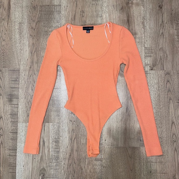 Jluxlabel Coral Knit Ribbed Bodysuit - Picture 1 of 2